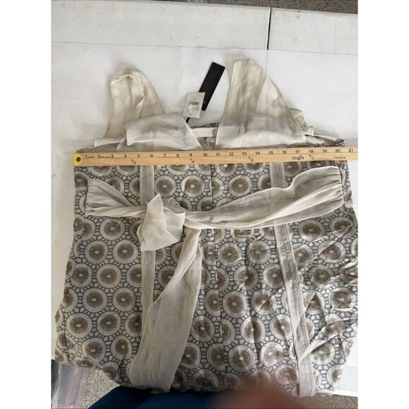 NWT‎ Lane Bryant Isabel Toledo Linen Blend Dress 18 Taupe Sleeveless Holiday - Picture 9 of 14